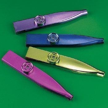 Fun Express Plastic Metallic Kazoos Party Pack (Pack of 12)
