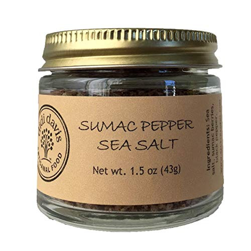 didi davis food Sumac Pepper Flavor  Gourmet Infused Sea Salt - 1.5 oz Net Wt.