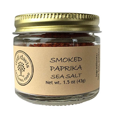 didi davis food Spanish Wood-Smoked Paprika Flavor  Gourmet Infused Sea Salt - 1.5 oz Net Wt.