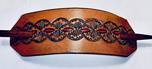 LARGE LEATHER HAIR BARRETTE HANDMADE HANDCRAFTED HAND TOOLED HAIR BARRETTE WITH STICK PONYTAIL BARRETTE PONYTAIL HOLDER HAIR CLIP HAIR ACCESSORIES PONYTAIL CLIPS LARGE LEATHER HAIR BARRETTE HANDMADE HANDCRAFTED HAND TOOLED HAIR BARRETTE WITH STICK PONYTAIL BARRETTE PONYTAIL HOLDER HAIR CLIP HAIR ACCESSORIES PONYTAIL CLIPS
