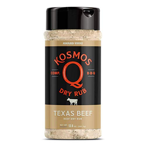 Kosmos Q Texas Beef BBQ Rub Savory Garlic and Lemon Blend Great on Brisket Steak Ribs Chicken Pork and Burgers Best Barbecue Rub Meat Seasoning and Spice Dry Rub 13.8 oz Kosmos Q Texas Beef BBQ Rub Savory Garlic and Lemon Blend Great on Brisket Steak Ribs Chicken Pork and Burgers Best Barbecue Rub Meat Seasoning and Spice Dry Rub 13.8 oz