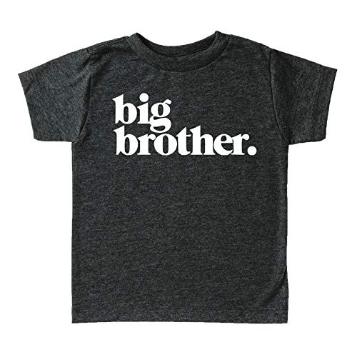 Bold Promoted to Big Brother Sibling Reveal Shirt for Boys Sibling Outfit Vintage Smoke Short Sleeve Shirt