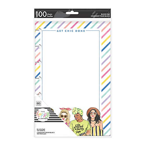 The Happy Planner Mini Block Paper Pad - Journaling  and  Planner Accessories- Rongrong Boss Babe Theme - Pre-Punched - Double-Sided - Note Paper - 100 Sheet Pad