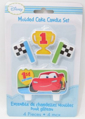 Amscan Disney 1st Birthday Cars Molded Candle