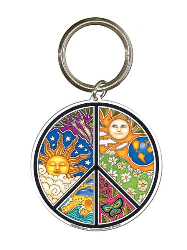 Dan Morris - Peace Sign - Metal Keychain