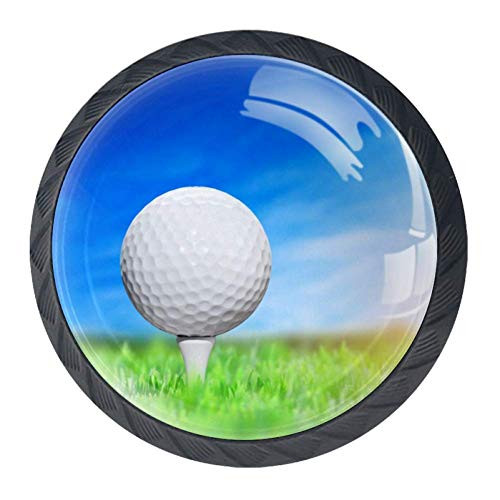 Idealiy Golf Ball Sunshine Cabinet Dresser Drawer Knobs Glass Pull Handle for Cabinet Door Wardrobe Cupboard