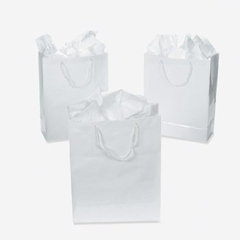 Small White Gift Bags, 1 dozen
