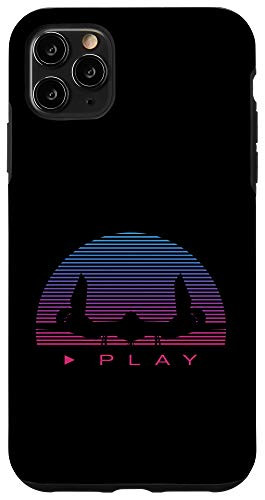 iPhone 11 Pro Max Synthwave Sunset Jet Retro 80s Synthesizer Music Case