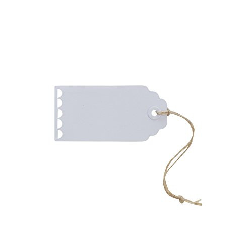 Ginger Ray Vintage Affair Textured Luggage/Gift Tags (10 Pack) with Twine, White