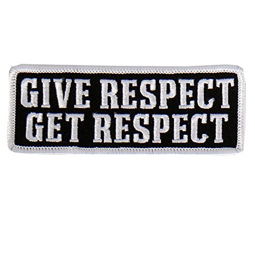 Hot Leathers Give Respect Embroidered Patch (Multicolor, 4" x 2")