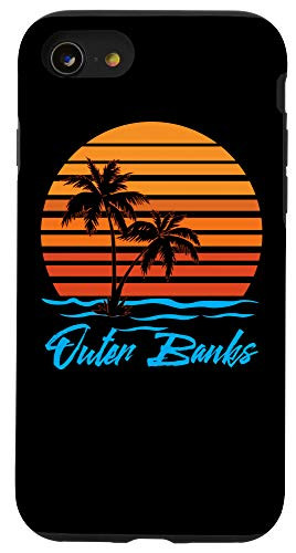 iPhone SE  2020    7   8 Outer Banks Sunset Palm Trees Beach Vacation Tourist Gifts Case