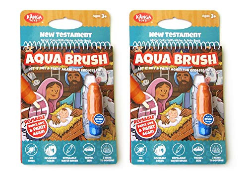 KangaToys Water Reveal Coloring Scripture Books for Kids. 2 Pack New Testament Bible Stories  Preschool  Elementary  Primary  Christian  Religion