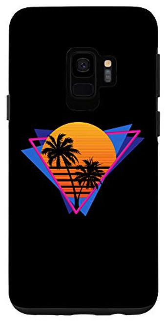 Galaxy S9 80s Style Synthwave Retrowave Aesthetic Palm Tree Sunset Case
