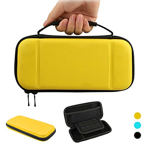 INFURIDER Carrying Case for Nintendo Switch Protective EVA Hard Shell Pouch Case  Portable Travel Storage Game Bag for Nintendo Switch Console  and  Accessories Yellow
