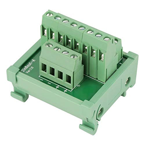 2 in 8 Out Terminal Blocks Module  DIN Rail and Panel Mounting Power Distribution Module Breakout Board 2.2 x 1.93 x 1.81in