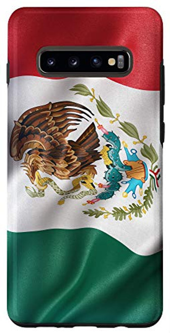 Galaxy S10 plus Flag of Mexico Mexican National Symbol Pride Travel Case
