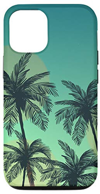 iPhone 12 12 Pro Palm Trees Sunset Tropical Paradise Beach Coconut Palm Tree Case