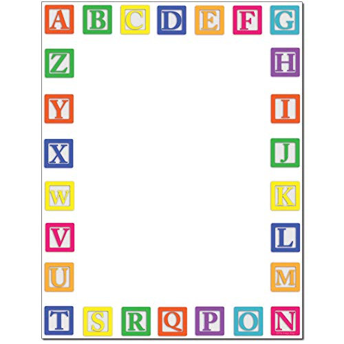 Alphabet Blocks Letterhead Laser and Inkjet Printer Paper 100 Pack ...