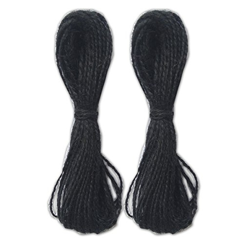 LWR Crafts Jute Cord 1.5mm 45ft/pack (Pack of 2) (Black)