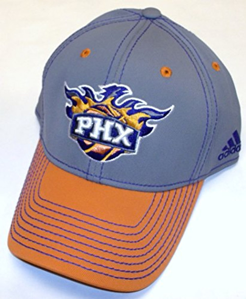 NBA adidas Phoenix Suns Gray-Orange Tactel Flex Hat  Large X-Large