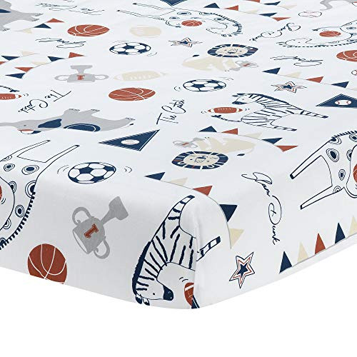 Lambs and Ivy Hall of Fame Animals Sports 100 percent Cotton Fitted Baby Crib Sheet Lambs and Ivy Hall of Fame Animals Sports 100 percent Cotton Fitted Baby Crib Sheet