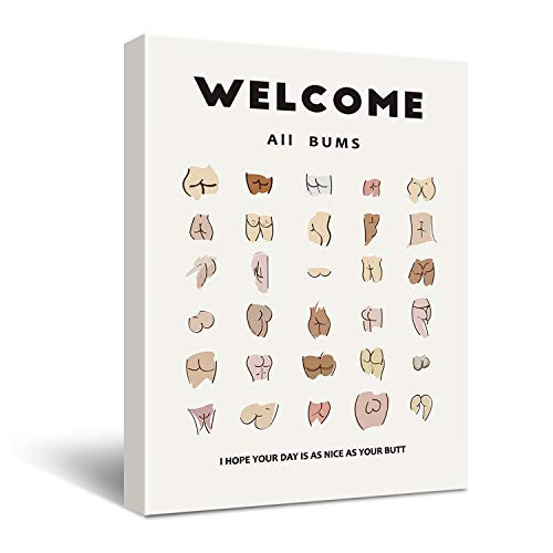 Funny Bathroom Decor Wall Art Canvas - Vintage Bathroom Quotes Poster Canvas Wall Art for Restroom Home Bathroom Decor - Retro Farmhouse Canvas Print Wall Art Painting Ready to Hang Home Decoration Gifts for Women Men Friends - 11.5x15 Inch