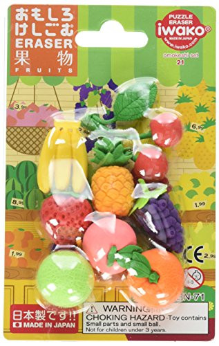 Iwako Japanese Fruit Eraser Set