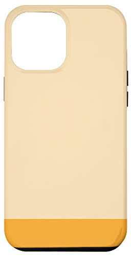 iPhone 12 Pro Max Minimalist Solid Color Block in Creamy Yellow Orange Case