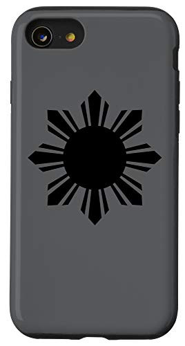 iPhone SE  2020    7   8 Philippine Filipino Flag Sun Black on Gray Pinoy Case