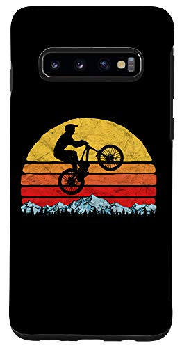 Galaxy S10 Vintage Mountain Bike  Rocky Mountains  and  Sun MTB 80s Vibe Case