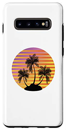 Galaxy S10 plus Palm Tree and Sun with a Tropical Vibe Case