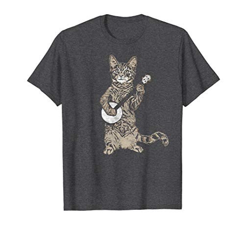 Banjo Cat - Funny Retro Style Bluegrass and Tabby Cat Lover T-Shirt Banjo Cat - Funny Retro Style Bluegrass and Tabby Cat Lover T-Shirt