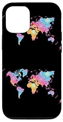 iPhone 12 12 Pro Mandala World Map Pattern Travel Lover Traveler Gift Chakra Case