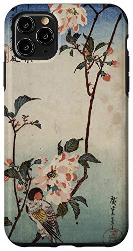 iPhone 11 Pro Max Japanese Art Birds Tree Cherry Blossoms Japan Woodblock Case