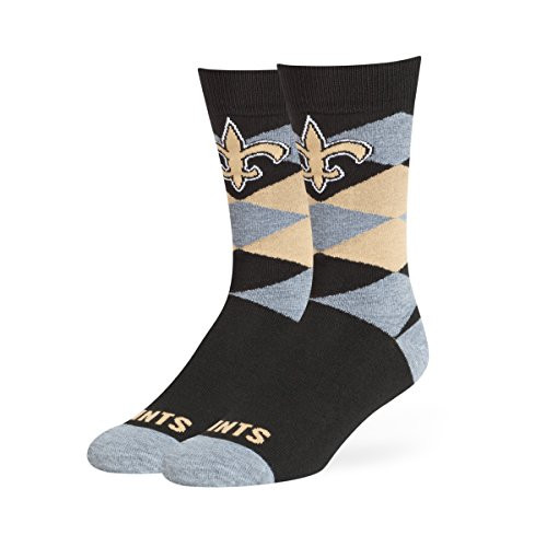 OTS NFL New Orleans Saints Men s Blaine Dress Sock Team Color Large OTS NFL New Orleans Saints Men s Blaine Dress Sock Team Color Large
