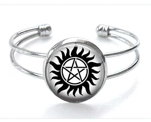 Supernatural Anti Possession Silver Plated Cuff Bracelet Supernatural Anti Possession Silver Plated Cuff Bracelet