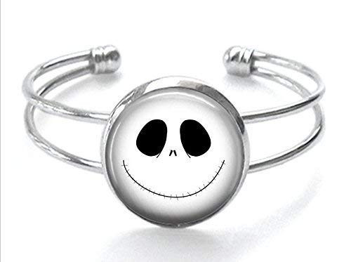 Jack Skellington Nightmare Before Christmas Silver Plated Cuff Bracelet