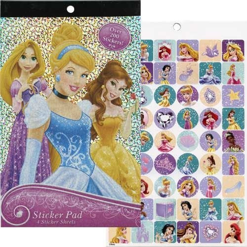 Disney Princess Sticker Pad Over 200 Stickers Disney Princess Sticker Pad Over 200 Stickers