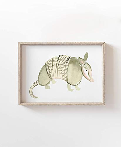 Armadillo Print  Armadillo Wall Art  Armadillo Poster  Texas Print  Texas Pride Art Print  Armadillo Gift - CLEARANCE