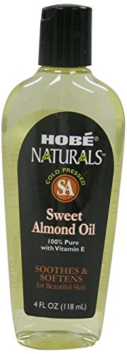 Hobe Naturals Sweet Almond Oil  4-Fluid Ounce  Pack of 3