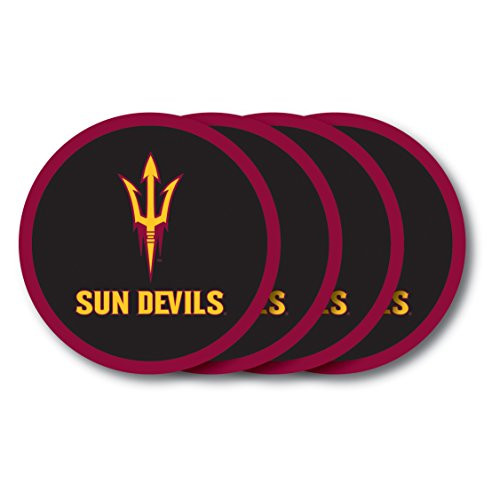NCAA Arizona State Sun Devils Vinyl Coaster Set  Pack of 4