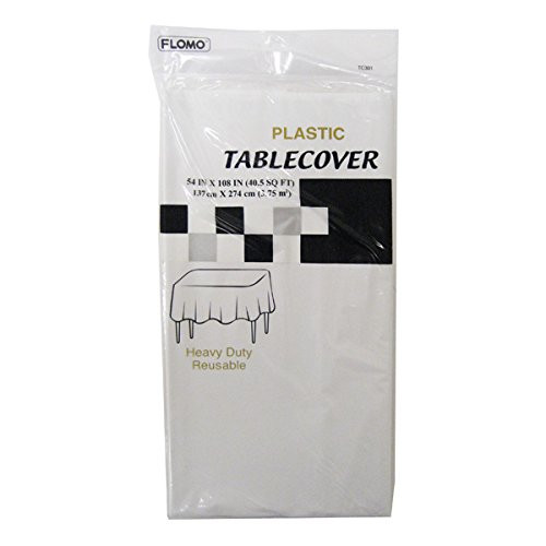FLOMO Nygala TC301 Rectangular Table Cover, 54 x 108", White