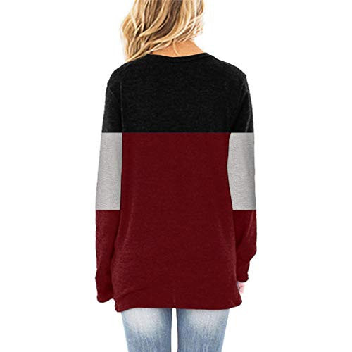 Yebobo Women s Casual Color Block Tied Long Sleeve V Neck T Shirt Twist Knot Tunics Tops Blouses Yebobo Women s Casual Color Block Tied Long Sleeve V Neck T Shirt Twist Knot Tunics Tops Blouses