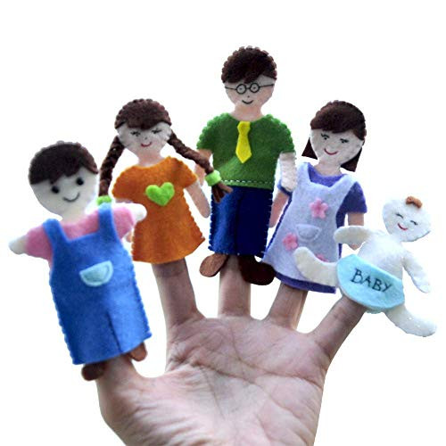 Family Finger Puppets Set 5 Pcs