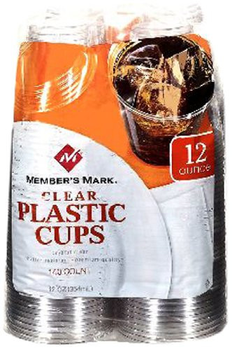 Member s Mark Clear Plastic Cups  12 Ounce 140 Count