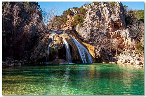 Waterfall Wall Art Photography Print - Picture of Turner Falls on Winter Day in Oklahoma - Unframed Travel Photo Artwork Decor 5x7 to 30x45 Waterfall Wall Art Photography Print - Picture of Turner Falls on Winter Day in Oklahoma - Unframed Travel Photo Artwork Decor 5x7 to 30x45