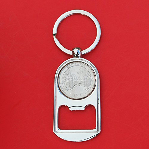 US 2011 Oklahoma Chickasaw National Park Quarter BU Uncirculated Coin Silver Tone Key Chain Ring Bottle Opener NEW - America the Beautiful US 2011 Oklahoma Chickasaw National Park Quarter BU Uncirculated Coin Silver Tone Key Chain Ring Bottle Opener NEW - America the Beautiful