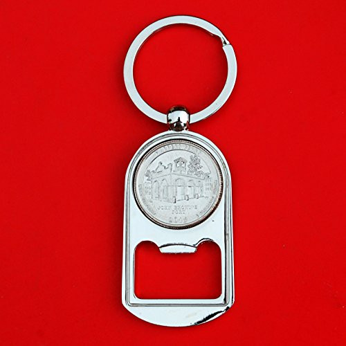 US 2016 West Virginia Harpers Ferry National Historical Park Quarter BU Uncirculated Coin Silver Tone Key Chain Ring Bottle Opener NEW - America the Beautiful US 2016 West Virginia Harpers Ferry National Historical Park Quarter BU Uncirculated Coin Silver Tone Key Chain Ring Bottle Opener NEW - America the Beautiful