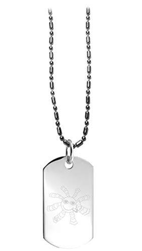 Pot Smoking Pals Happy Smiling Sun Ray Warm Stoner Friend - Military Dog Tag  Luggage Tag Metal Chain Necklace