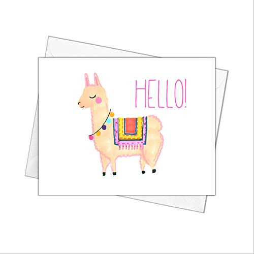 Llama Cards with Envelopes  Note Cards for Kids with Envelopes  Blank Stationery Note Cards  Stationary Gift for Girls  Thank you Note Cards  Pack of 10 Folded Note Cards